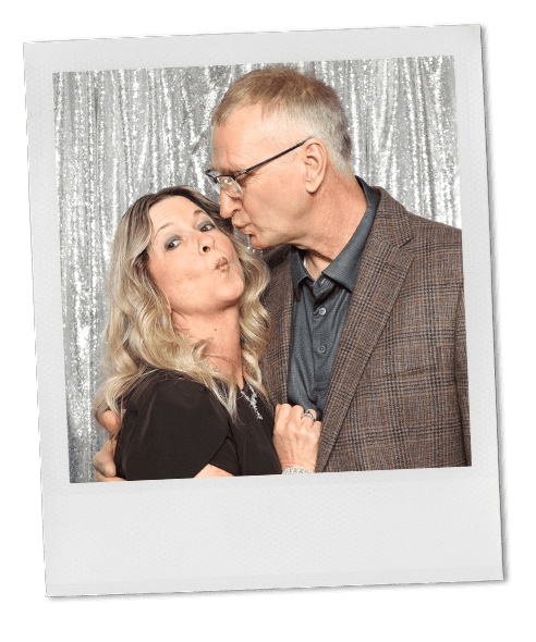 A couple pose for the camera at the Gala