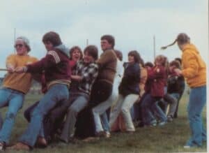 Tug-o-War at Spirit Day. Mt. Vernon Echelon, 1981