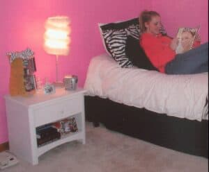 Amanda Meise in her bedroom, 2001. New Palestine Avalon