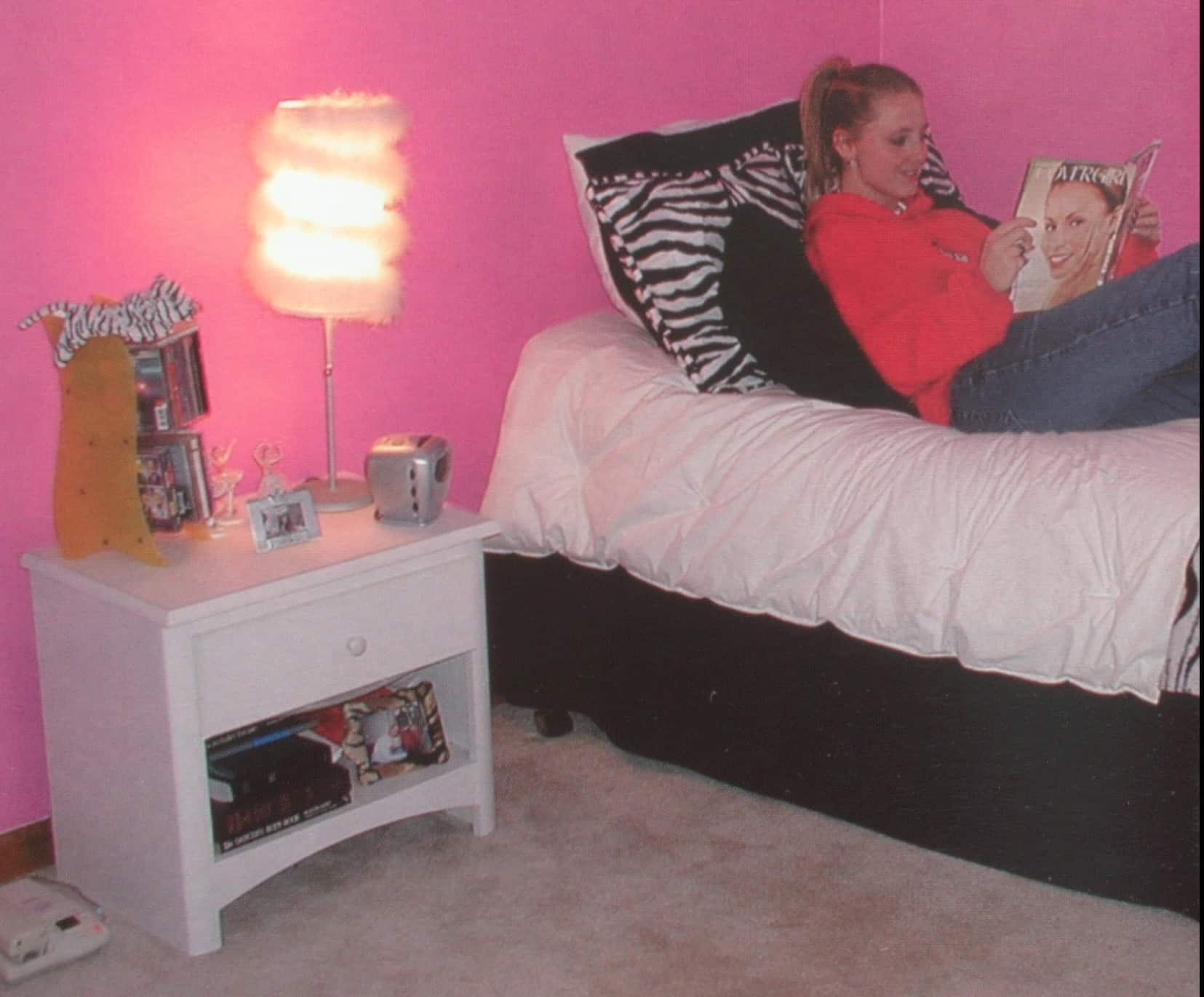 Amanda Meise in her bedroom, 2001. New Palestine Avalon